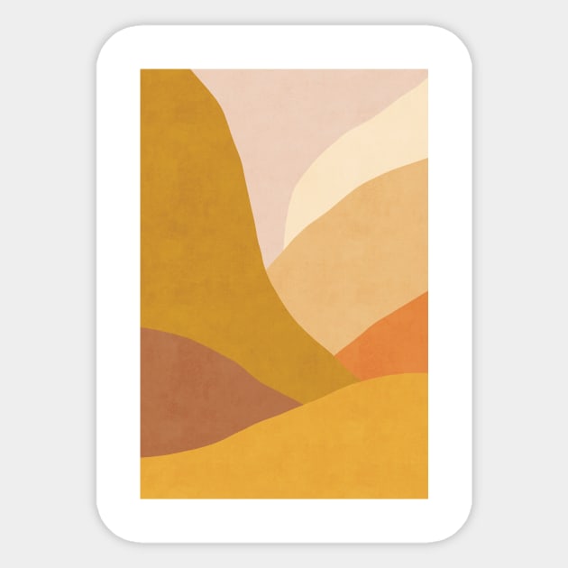 Warm desert landscape color block Sticker by VectoryBelle